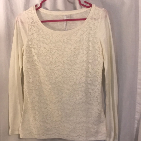 Like new long sleeve lace LC Lauren Conrad top! - Picture 1 of 3